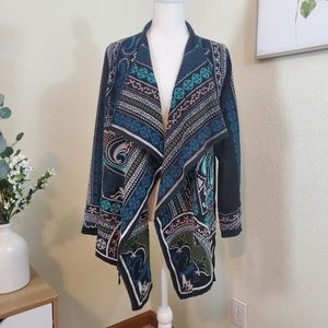 Western embroidered waterfall cardigan! Size Medium.